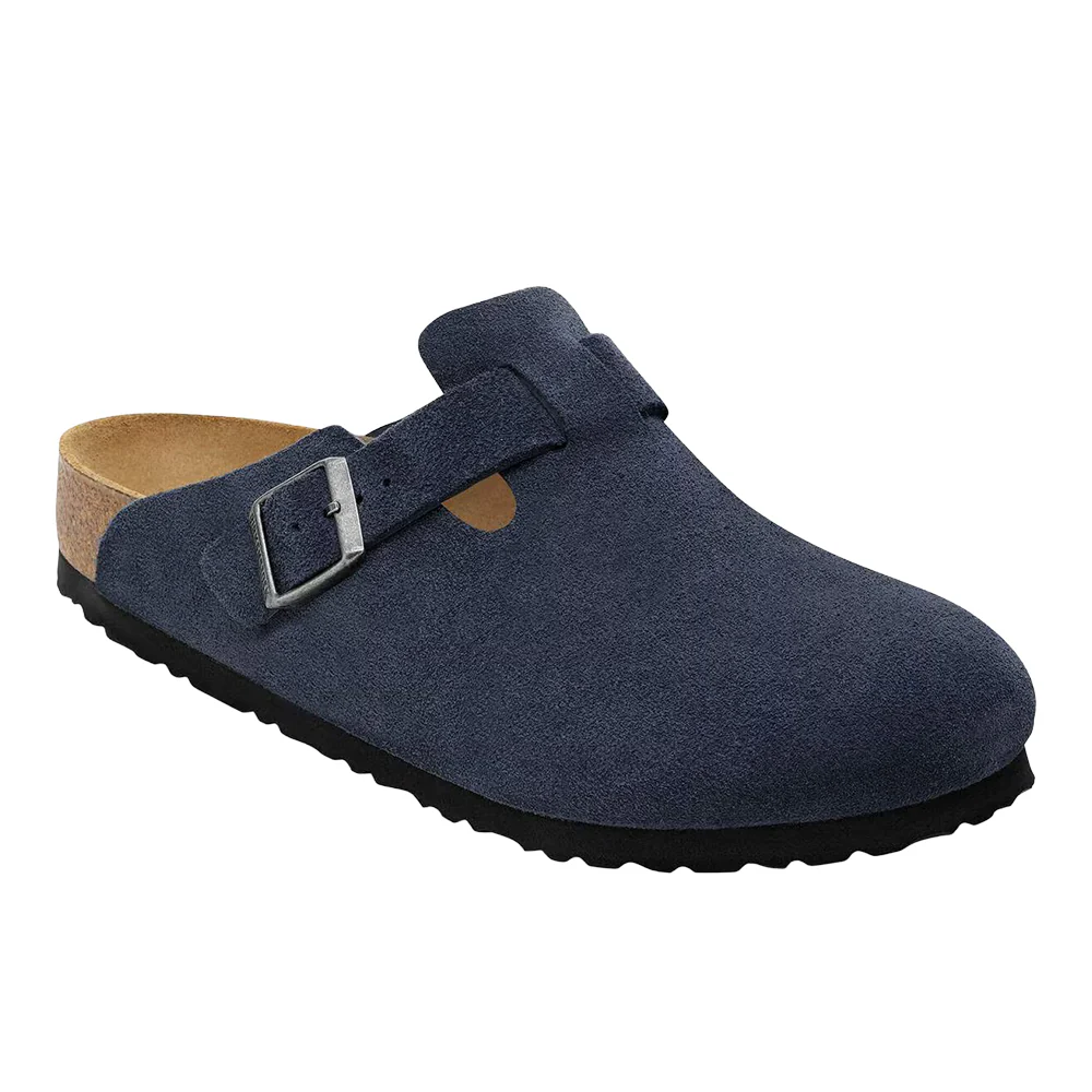 Boston Suede Leather Footbed Clogs - Image 2