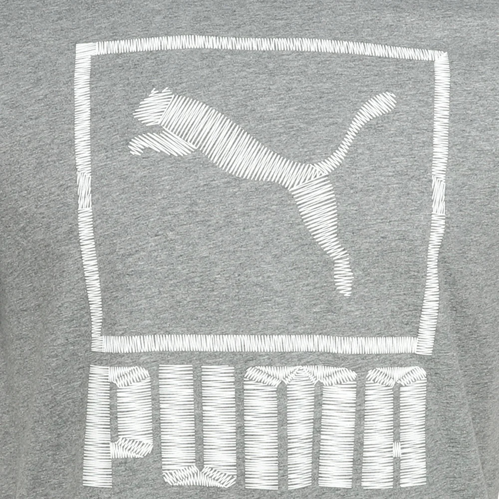 Box Embroidery Graphic Crew Neck Short Sleeve T-Shirt - Image 3
