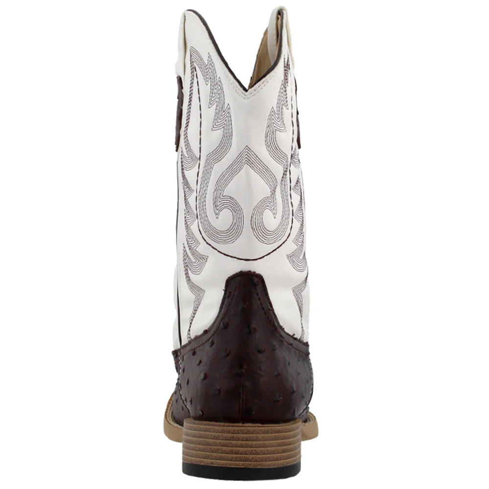 Bumps Ostrich Square Toe Cowboy Boots - Image 3