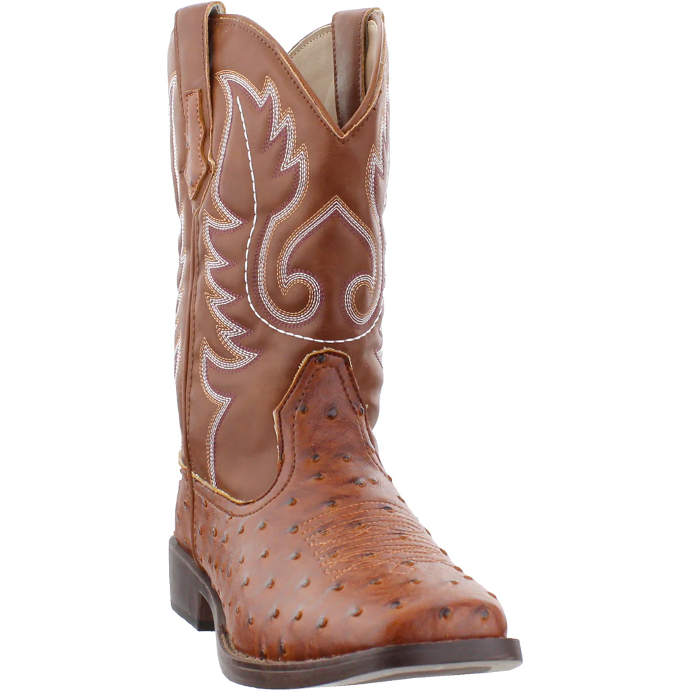 Bumps Embroidered Square Toe Pull On Cowboy Boots - Image 2