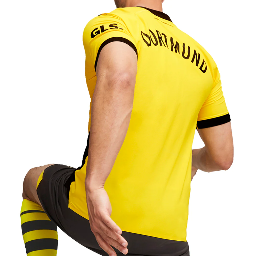 BVB Home Authentic Crew Neck Short Sleeve Soccer Jersey - Image 4