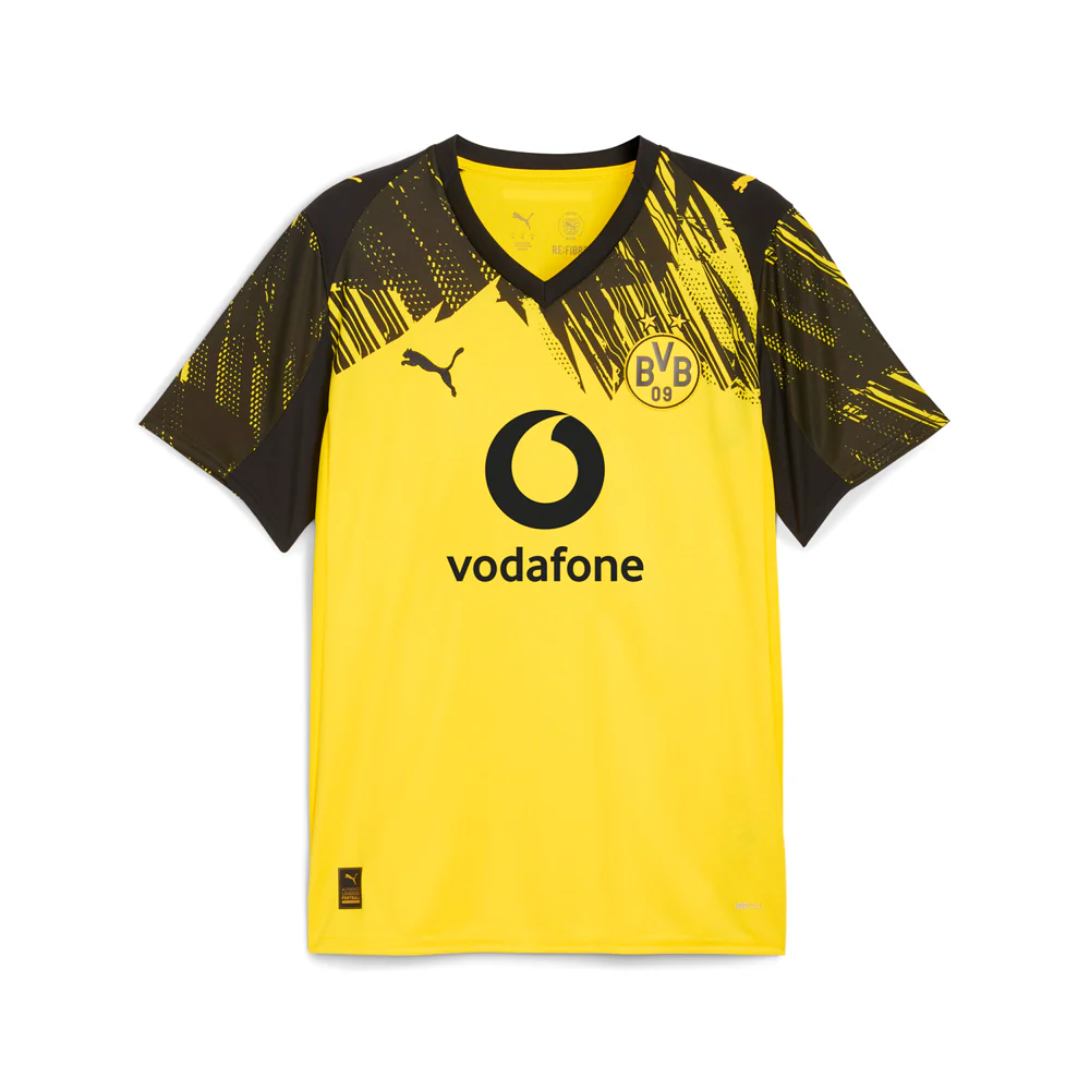BVB V Neck Short Sleeve Home Soccer Jersey Replica
