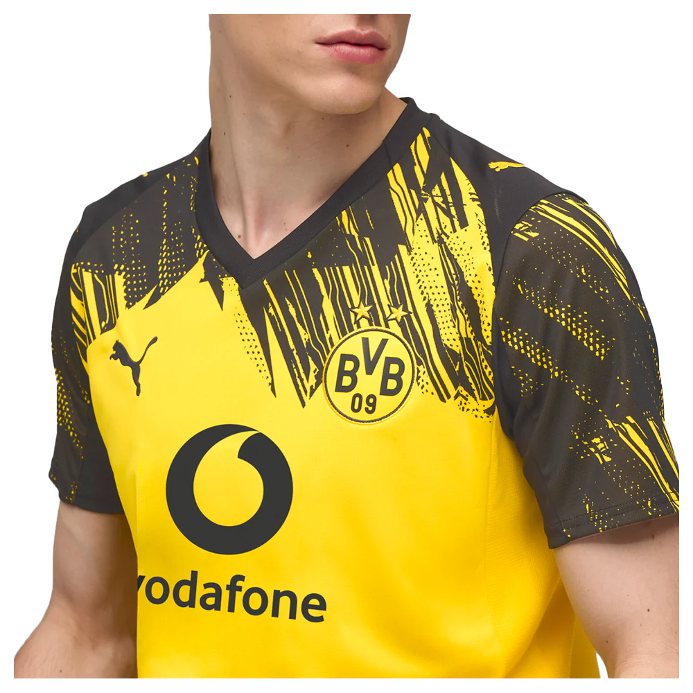 BVB V Neck Short Sleeve Home Soccer Jersey Replica - Image 5