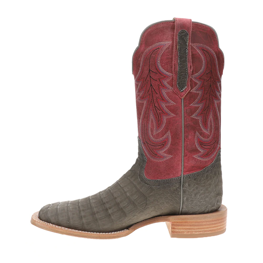 Caiman Belly 11 Inch Wide Square Toe Cowboy Boots - Image 3