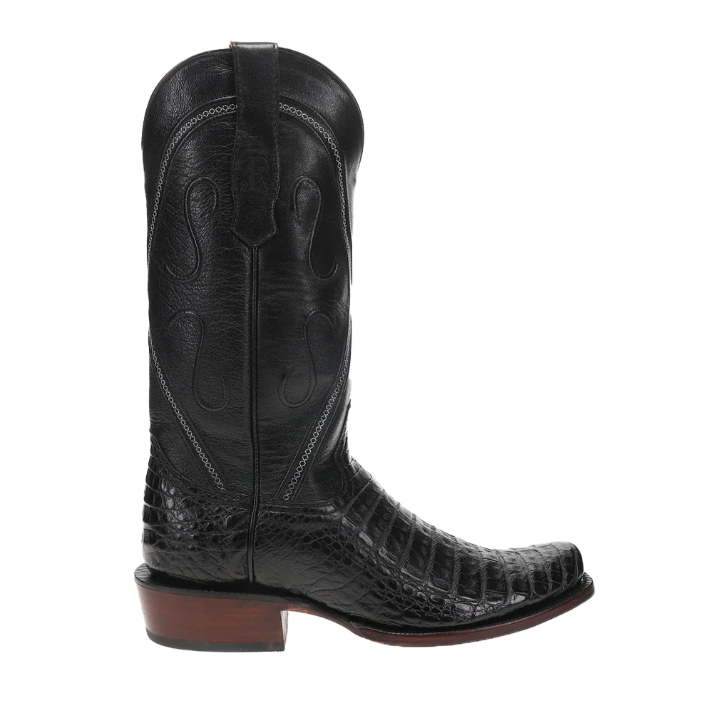 Caiman Belly 13 Inch Narrow Square Toe Cowboy Boots