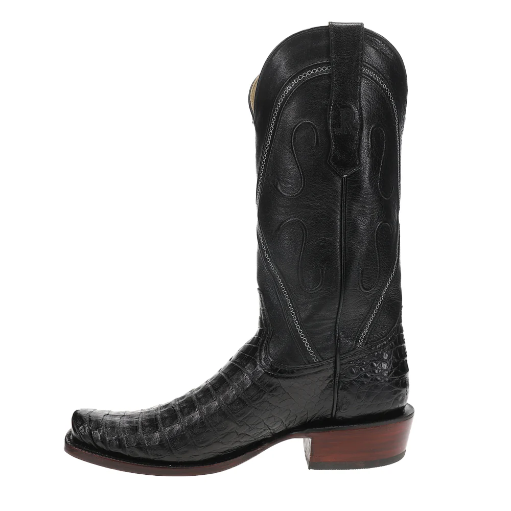 Caiman Belly 13 Inch Narrow Square Toe Cowboy Boots - Image 3