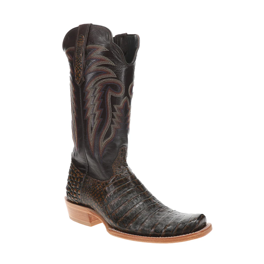 Caiman Belly 13 Inch Narrow Square Toe Cowboy Boots - Image 2