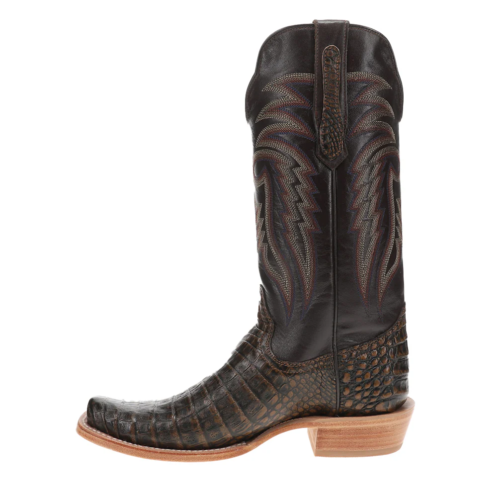 Caiman Belly 13 Inch Narrow Square Toe Cowboy Boots - Image 3