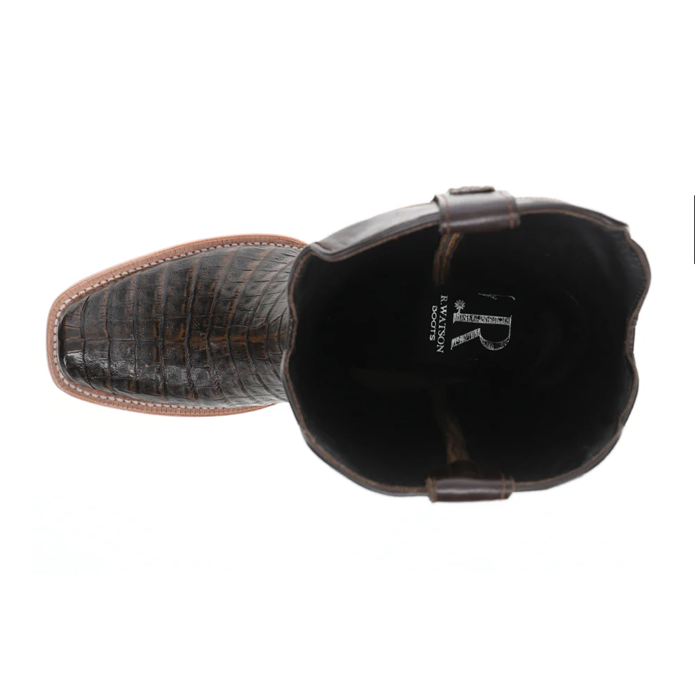 Caiman Belly 13 Inch Narrow Square Toe Cowboy Boots - Image 4