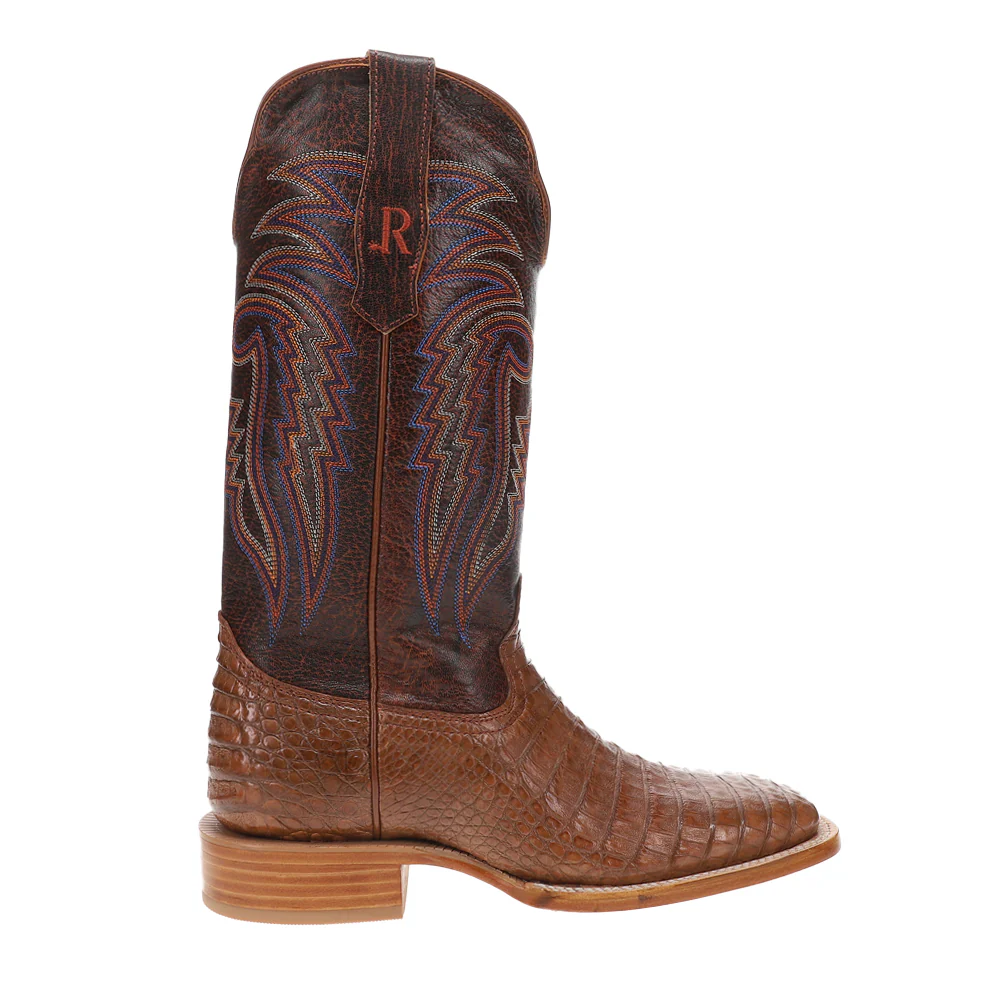 Caiman Belly 13 Inch Wide Square Toe Cowboy Boots