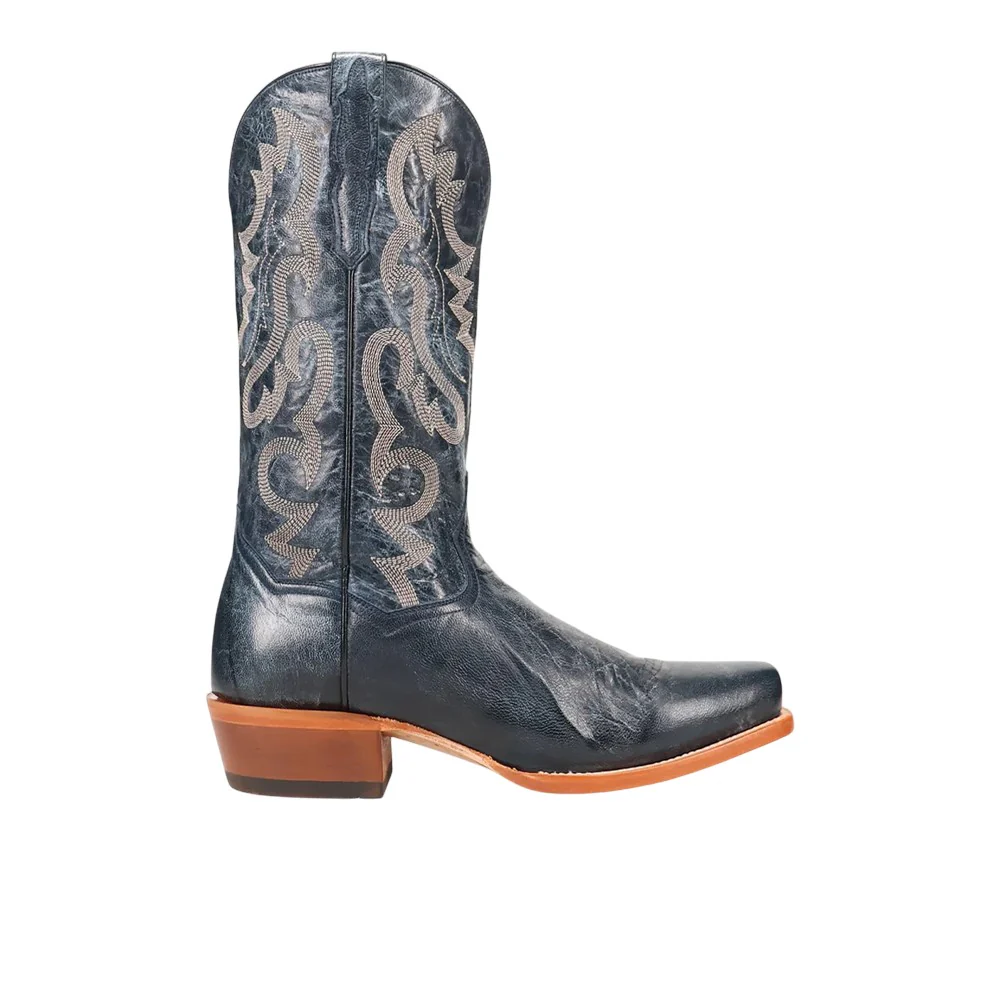 Calvin Embroidered Square Toe Pull On Cowboy Boots