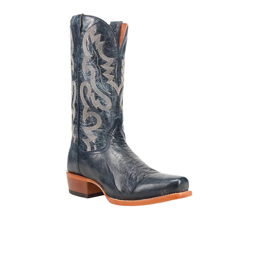 Calvin Embroidered Square Toe Pull On Cowboy Boots - Image 2