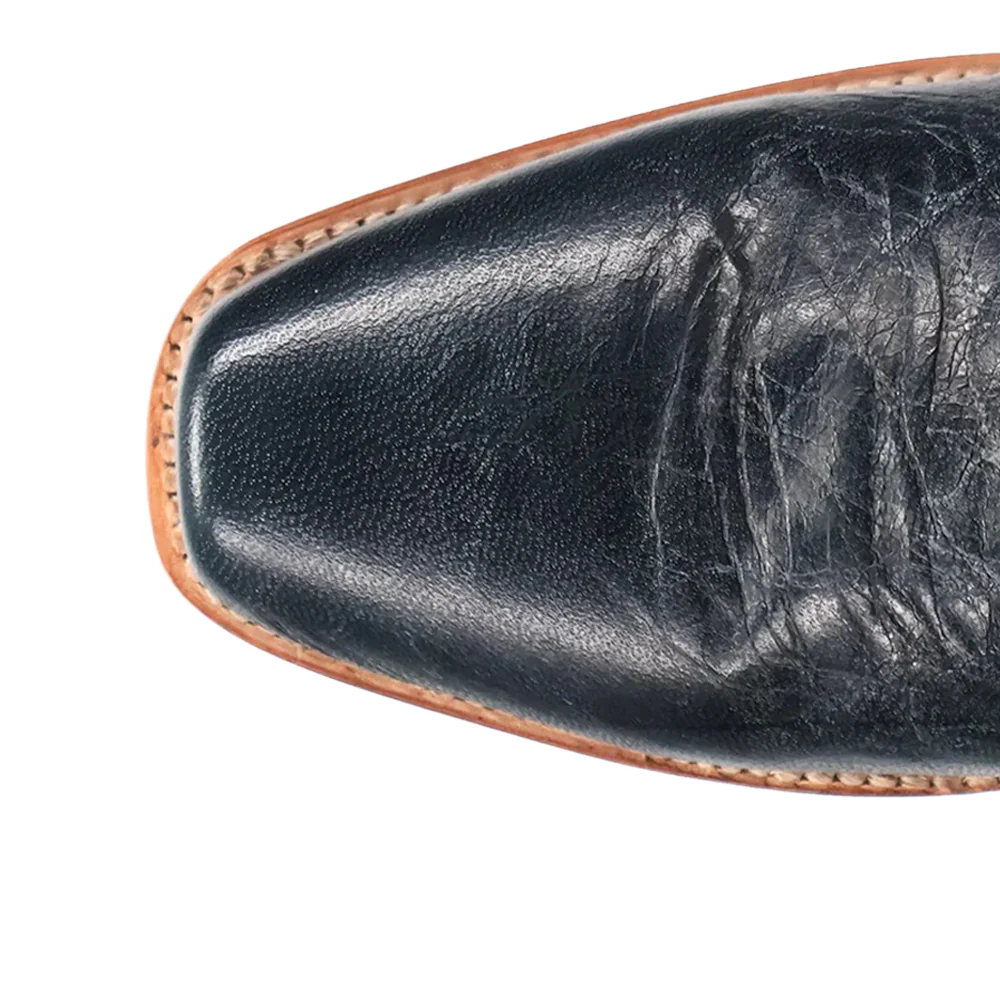Calvin Embroidered Square Toe Pull On Cowboy Boots - Image 4