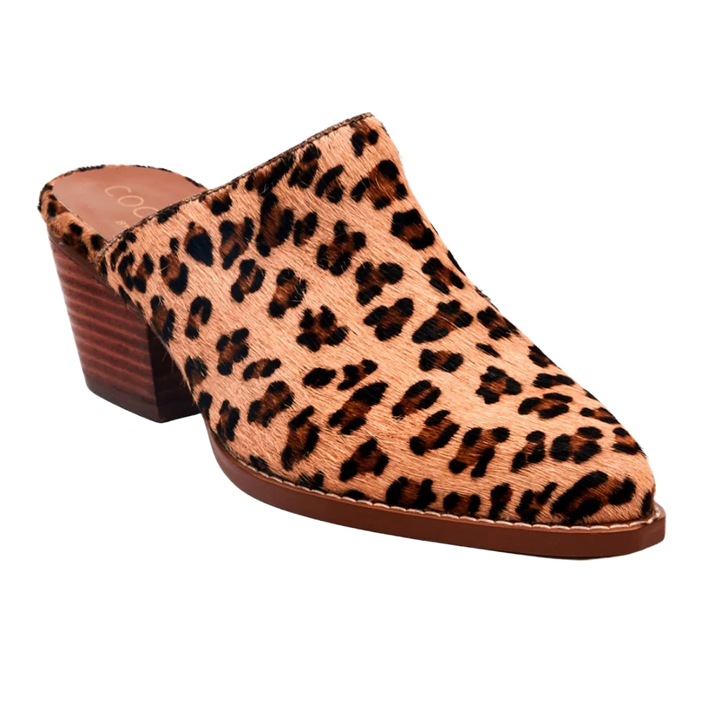 Camelot Leopard Pointed Toe Mules - Image 2
