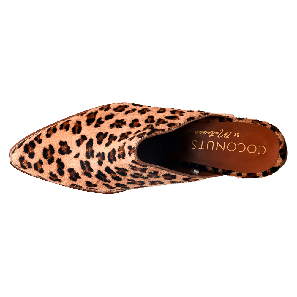 Camelot Leopard Pointed Toe Mules - Image 4