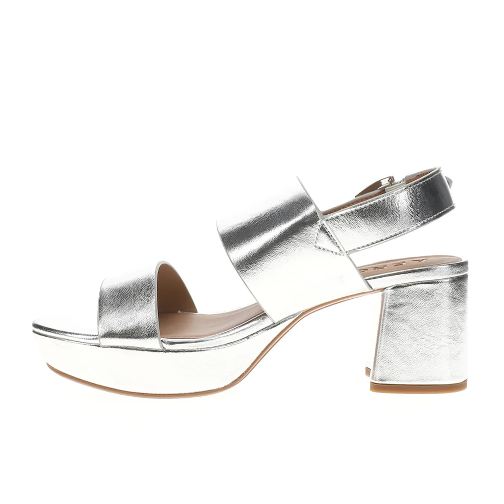 Camilia Metallic Block Heel Sandals - Image 3