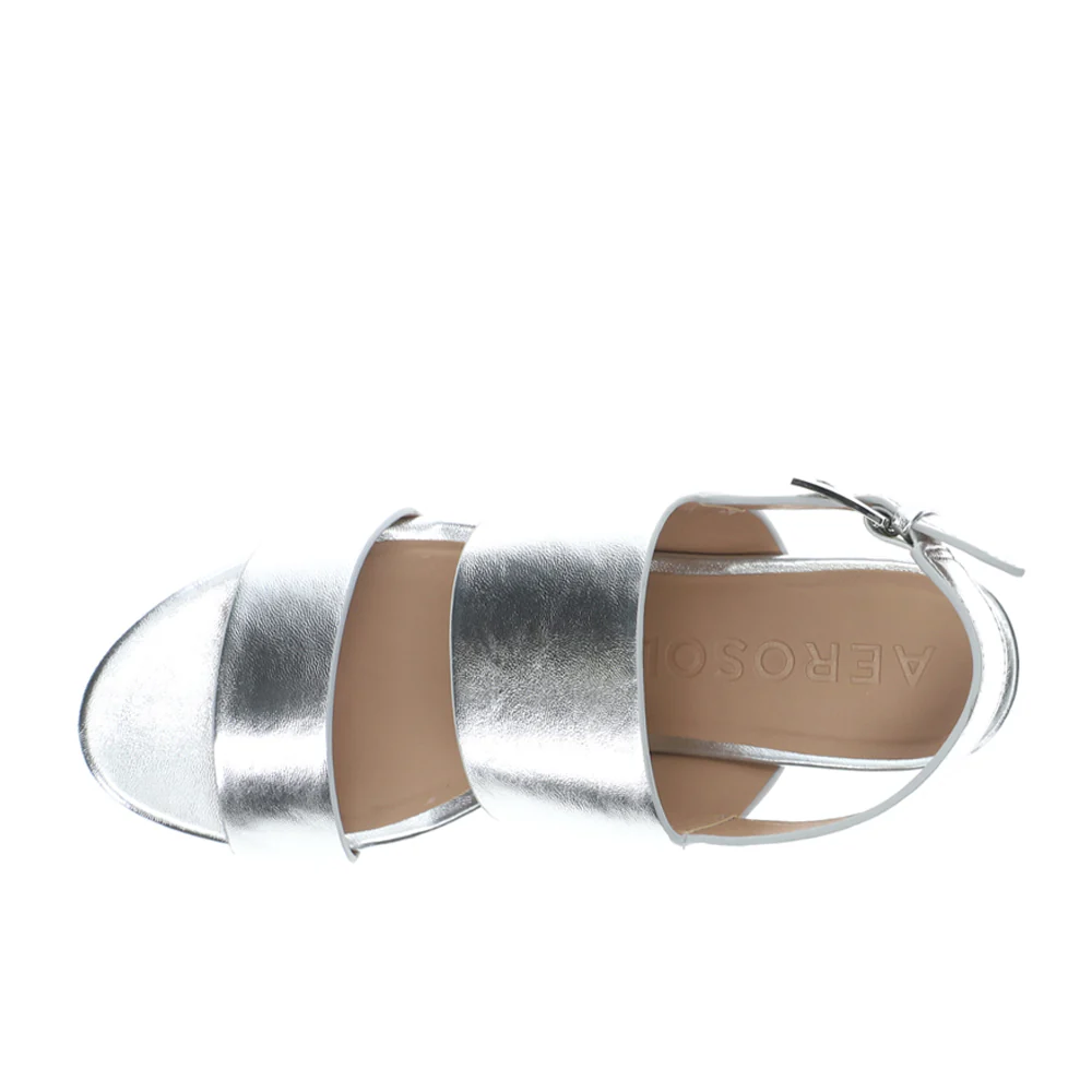 Camilia Metallic Block Heel Sandals - Image 4