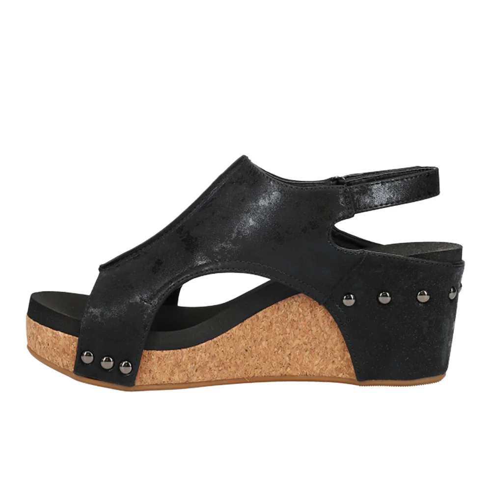Carley Studded Slingback Wedge Sandals - Image 3