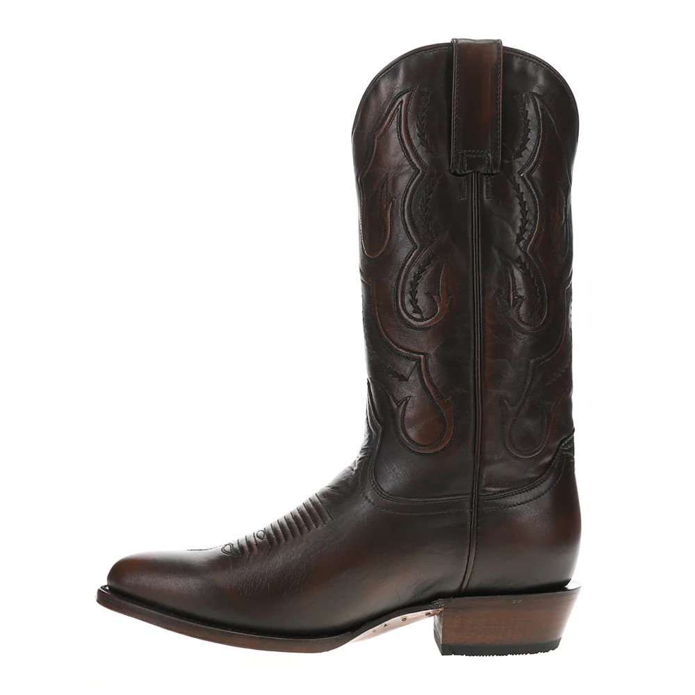 Carlisle Embroidered Round Toe Pull On Cowboy Boots - Image 3
