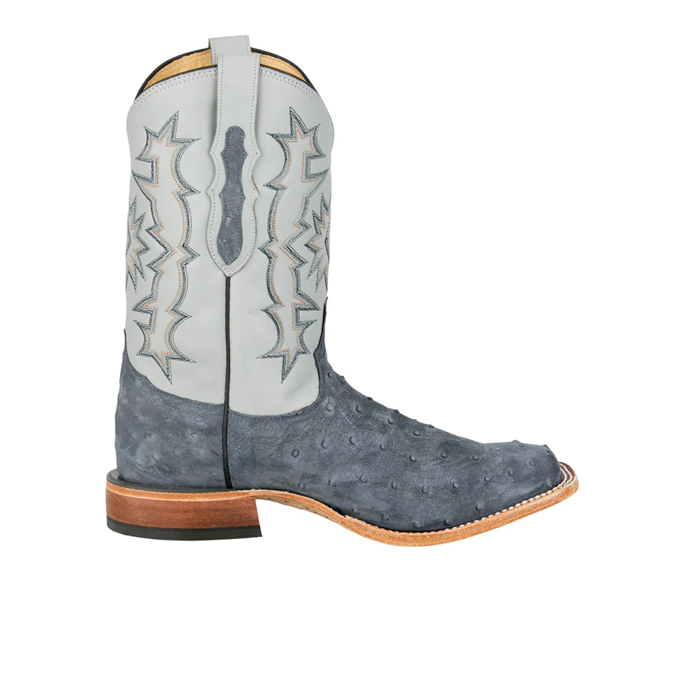 Carlos 11 Inch Sueded Full Quill Ostrich Square Toe Cowboy Boots