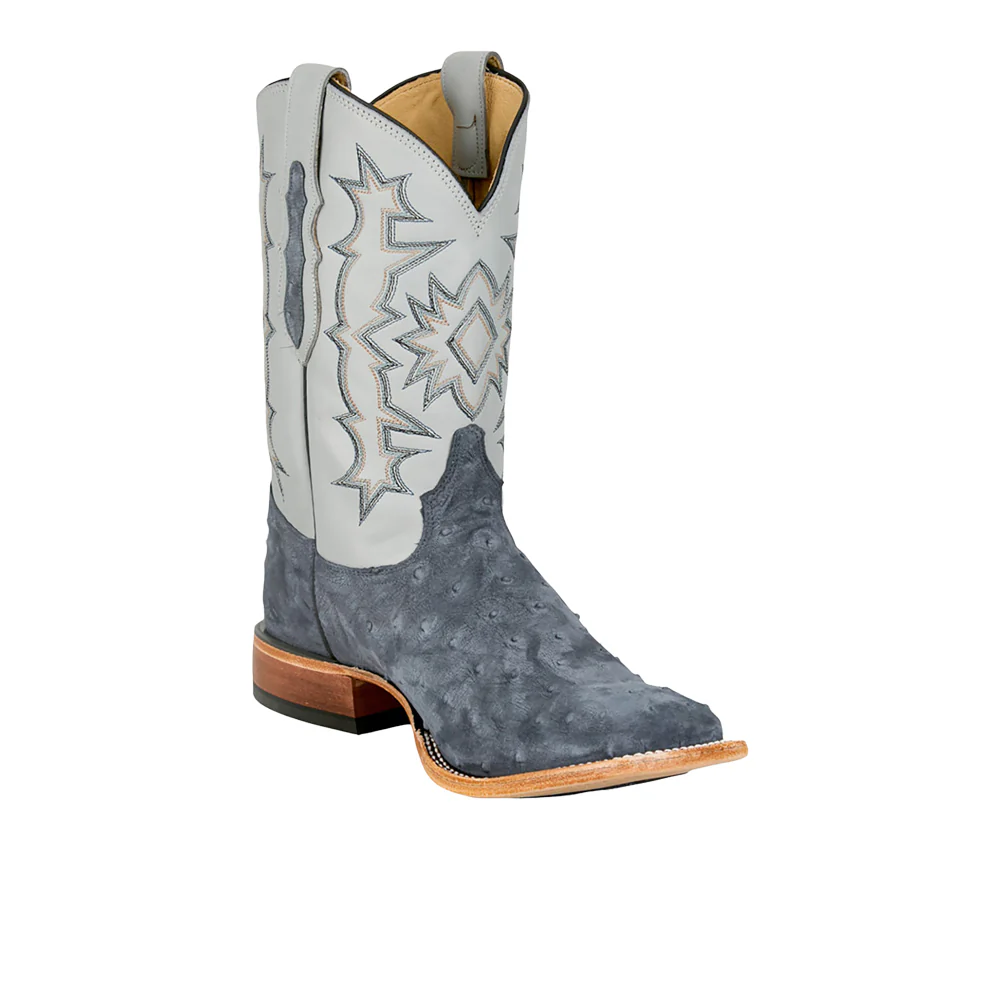 Carlos 11 Inch Sueded Full Quill Ostrich Square Toe Cowboy Boots - Image 2