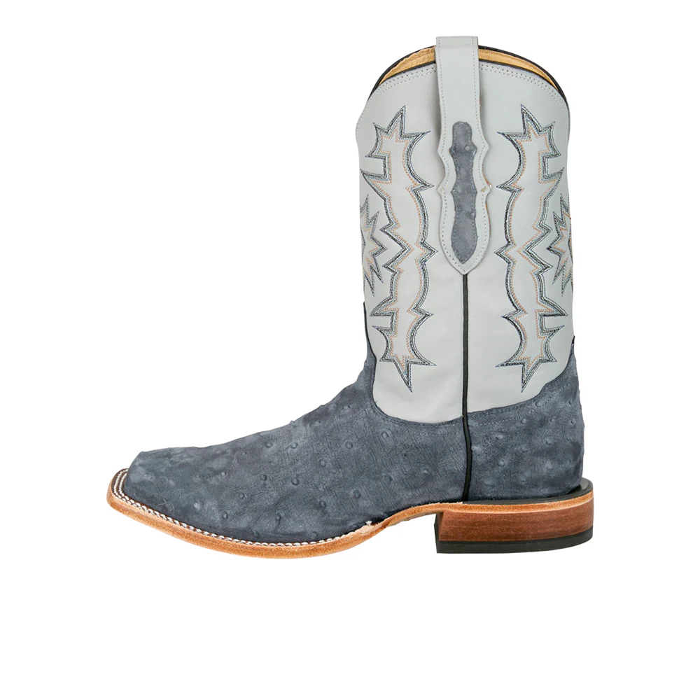 Carlos 11 Inch Sueded Full Quill Ostrich Square Toe Cowboy Boots - Image 3