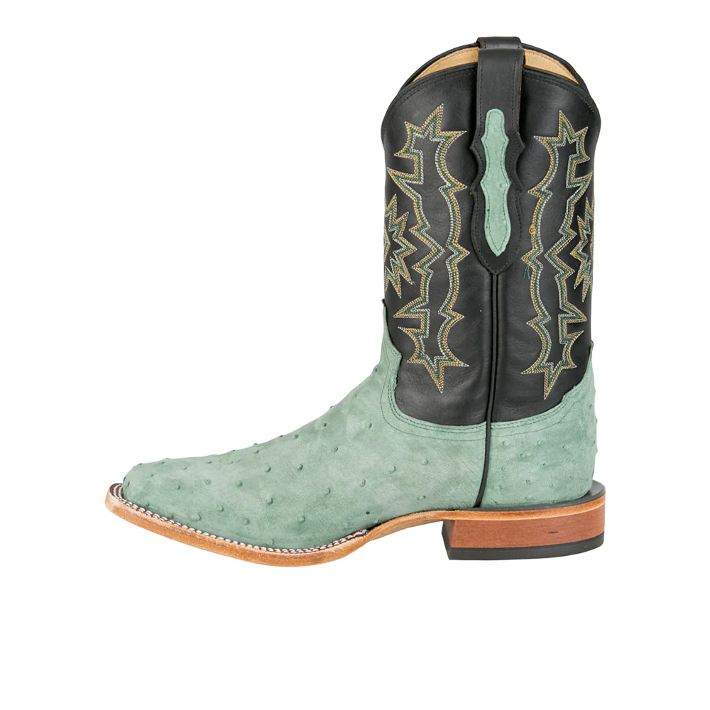 Carlos 11 Inch Sueded Full Quill Ostrich Square Toe Cowboy Boots - Image 3