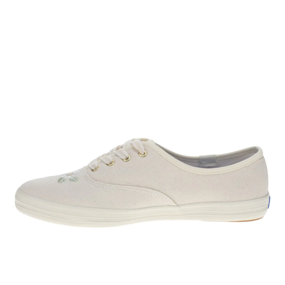 Champion Canvas Floral Embroidered Lace Up Sneakers - Image 3