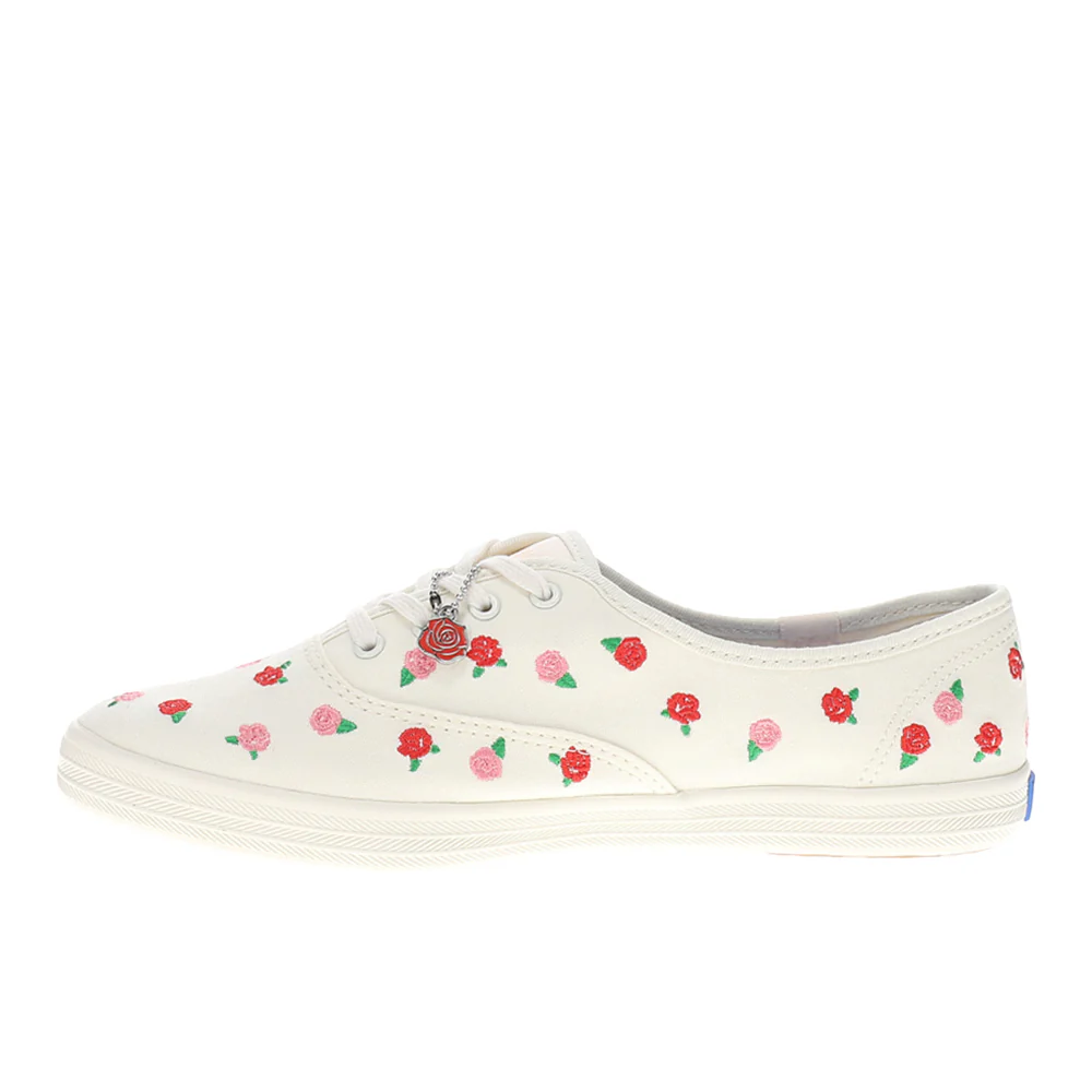 Champion Canvas Rose Embroidery Lace Up Sneakers - Image 3