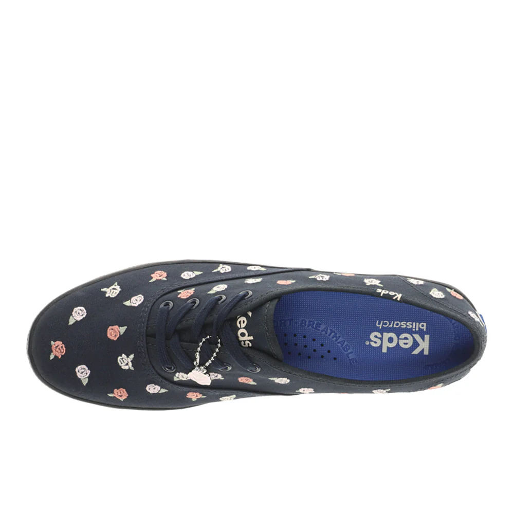 Champion Canvas Rose Embroidery Lace Up Sneakers - Image 4