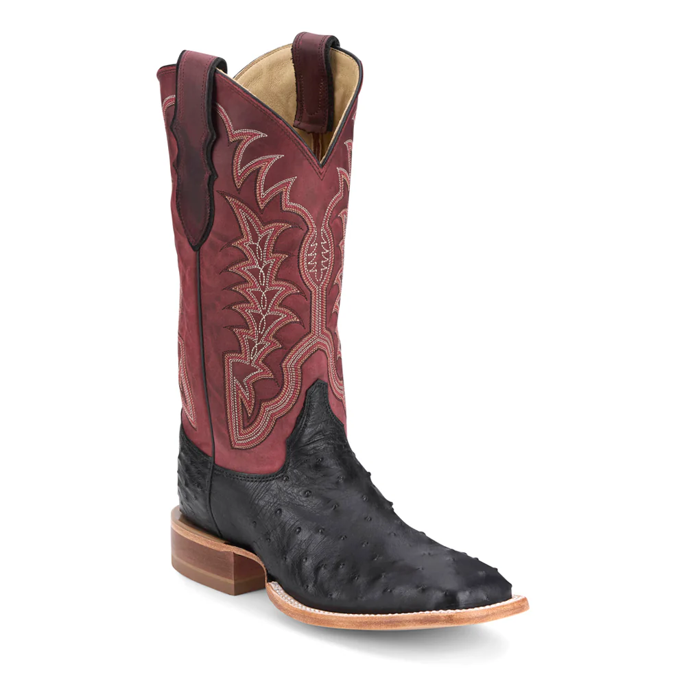 Chisolm 13 Inch Full Quill Ostrich Square Toe Cowboy Boots - Image 2