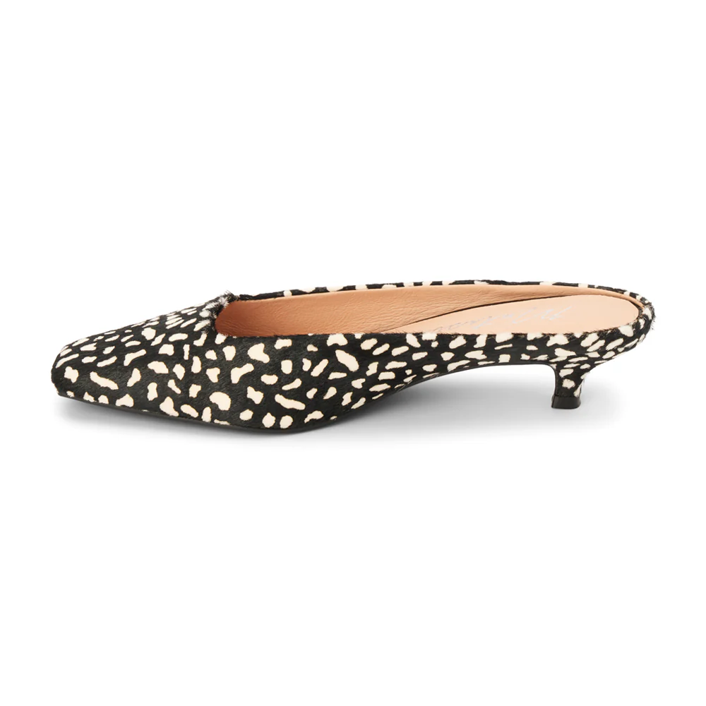 Classy Square Toe Kitten Heel Mules - Image 3