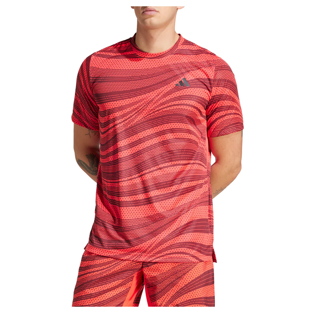 Club Tennis Climacool Graphic Crew Neck Short Sleeve Athletic T-Shirt - Image 2