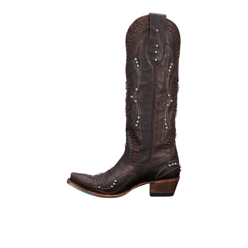 Cossette Embroidered Studded Snip Toe Boot - Image 3