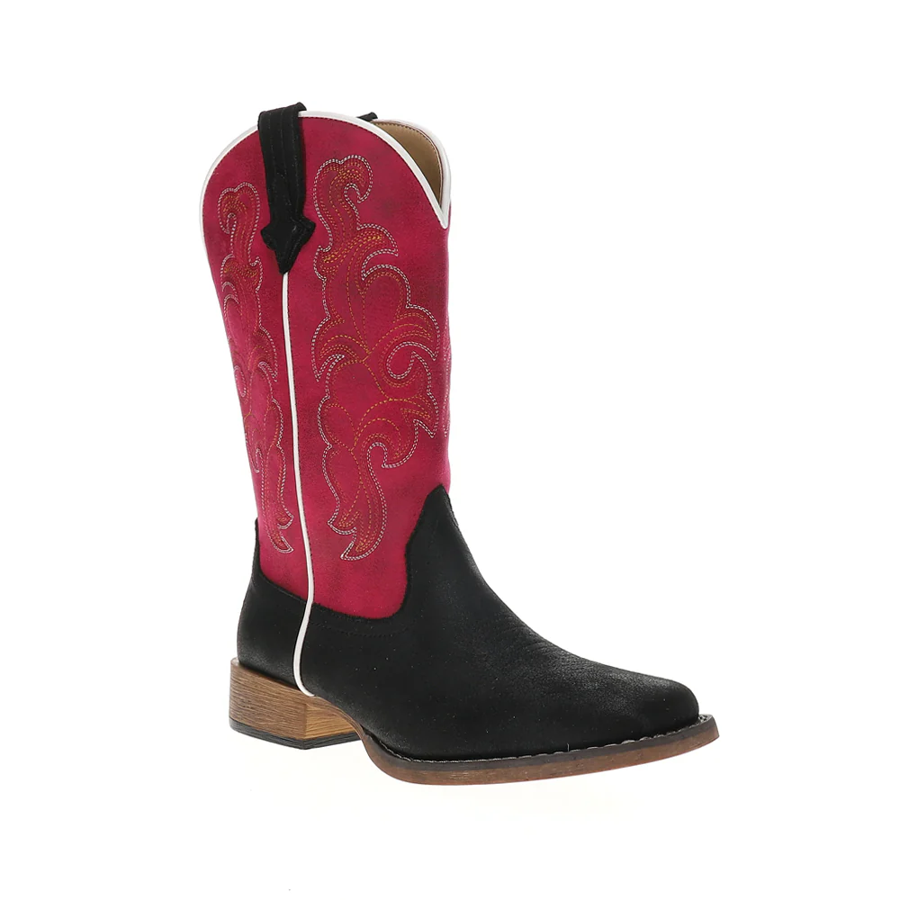 Cowboy Classic Embroidered Square Toe Pull On Cowboy Boots - Image 2
