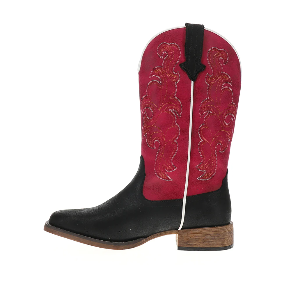 Cowboy Classic Embroidered Square Toe Pull On Cowboy Boots - Image 3