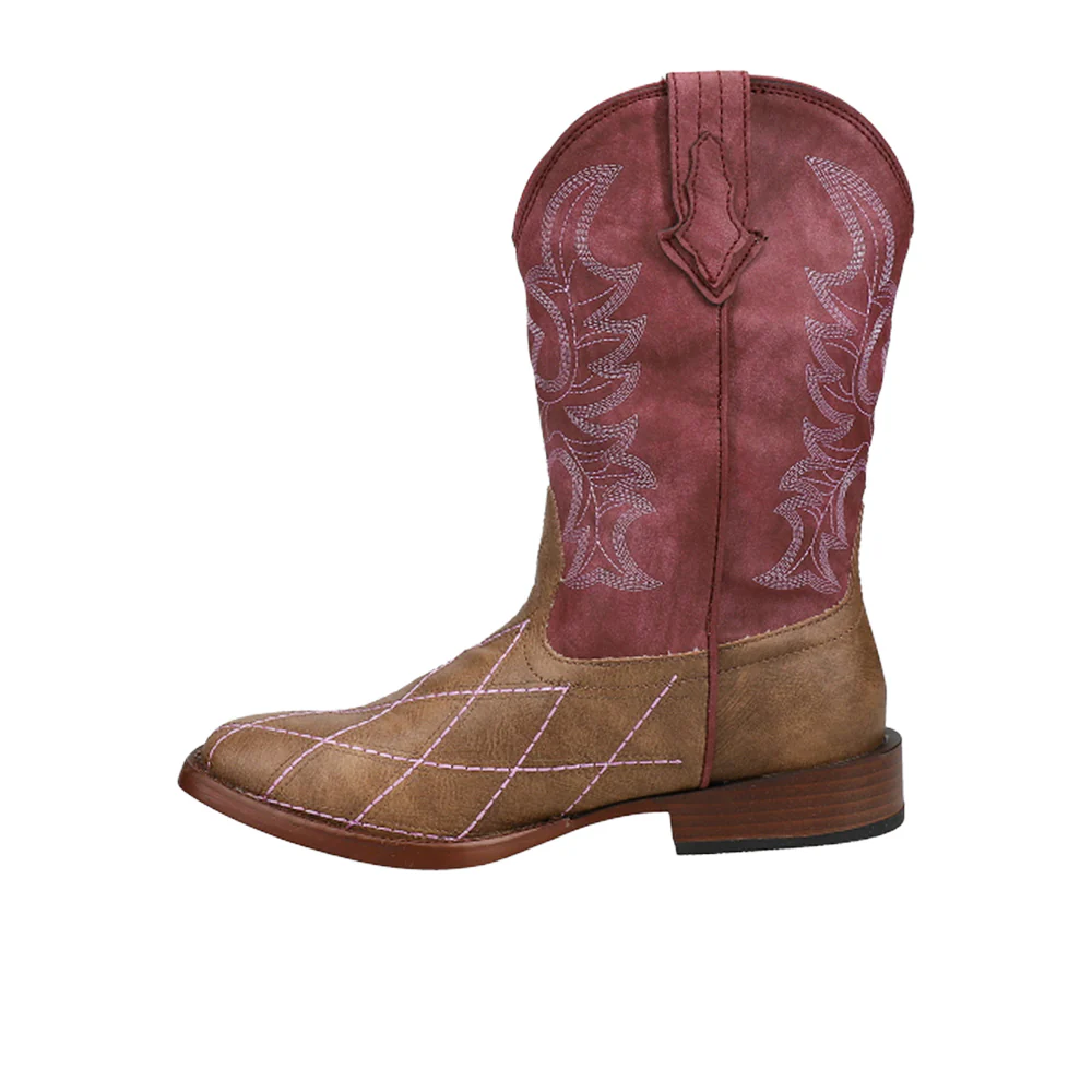 Cross Cut Round Toe Cowboy Boots (Big Kid) - Image 3