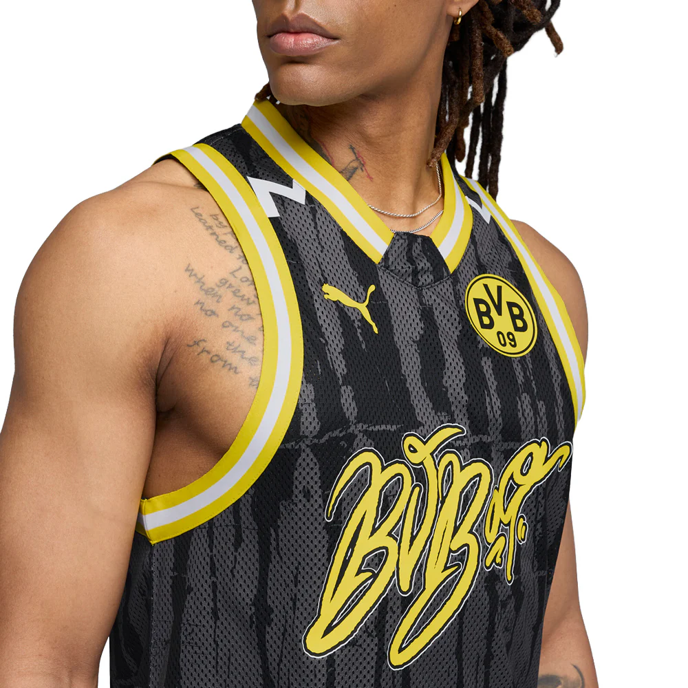PUMA HOOPS X BORUSSIA DORTMUND Crew Neck Sleeveless Replica Jersey - Image 4
