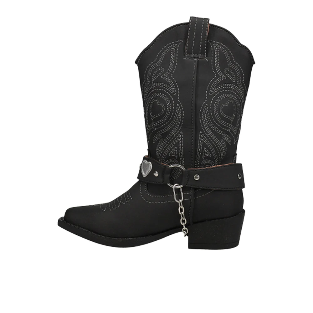 Dale Heart Snip Toe Cowboy Boots (Little Kid-Big Kid) - Image 3