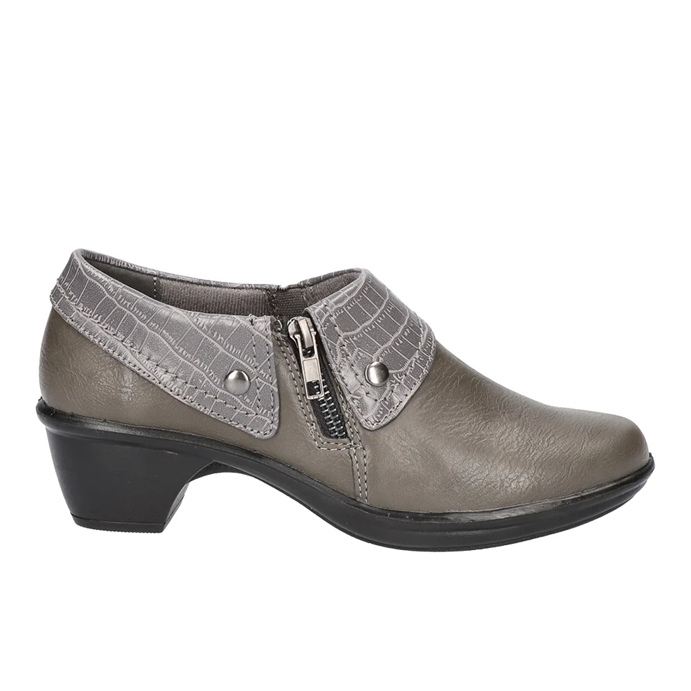 Darcy Croc Print Studded Round Toe Zippered Booties