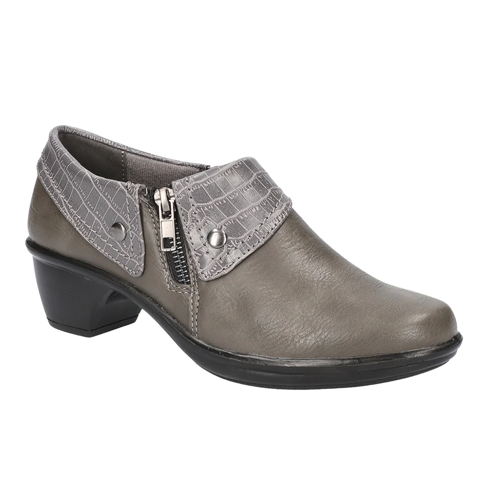 Darcy Croc Print Studded Round Toe Zippered Booties - Image 2