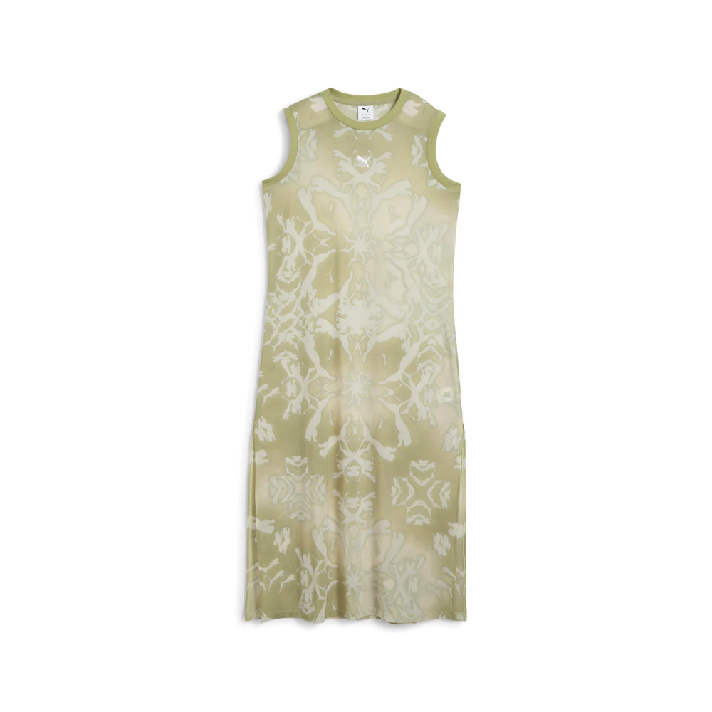 Dare To Mesh Graphic Column Dress