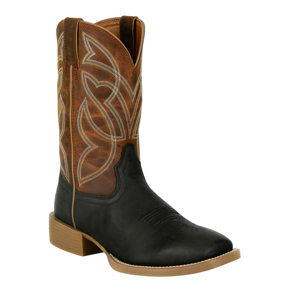 Daymoney 11 Inch Embroidered Square Toe Pull On Cowboy Boots - Image 2