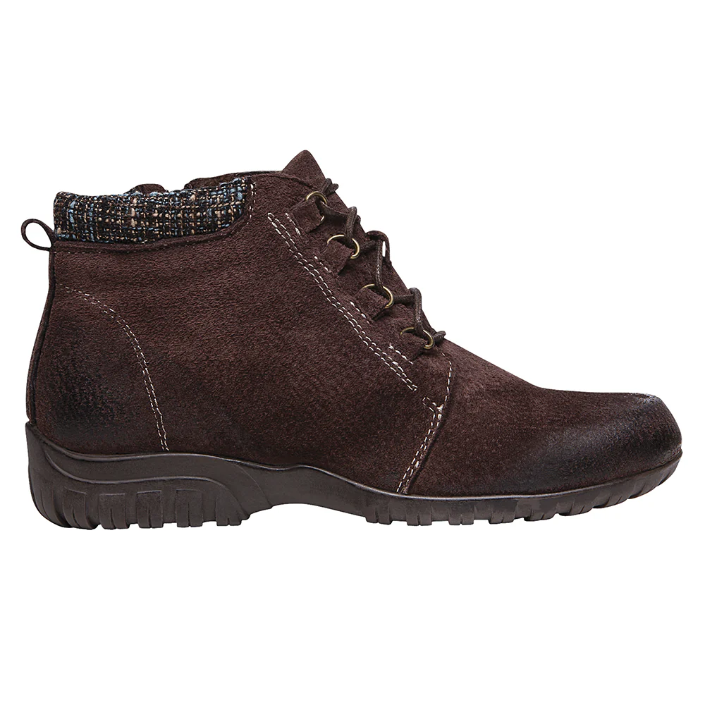 Delaney Round Toe Lace Up Zippered Booties