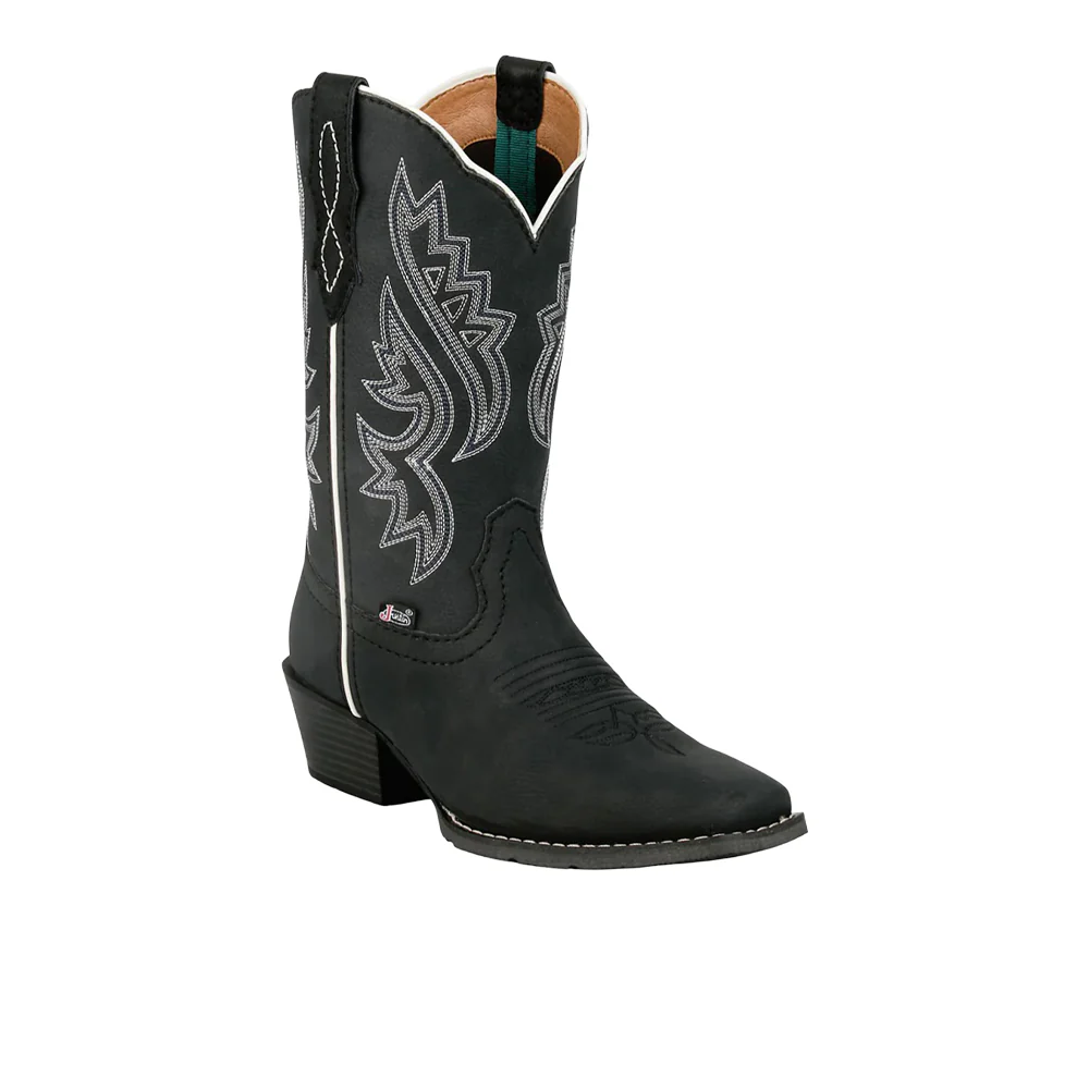 Dezi 10 Inch Embroidered Square Toe Pull On Cowboy Boots - Image 2