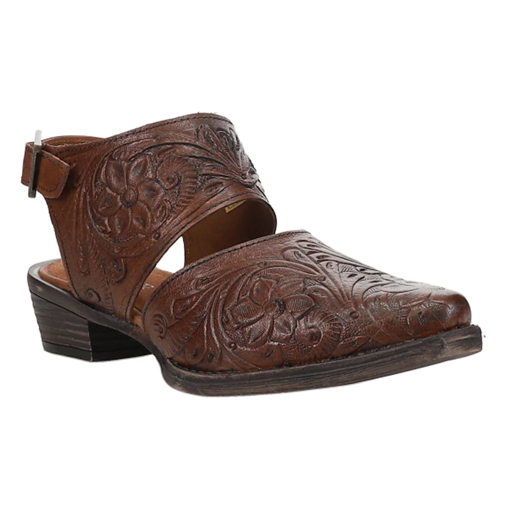 Dianna Tooled Snip Toe Mule Booties - Image 2