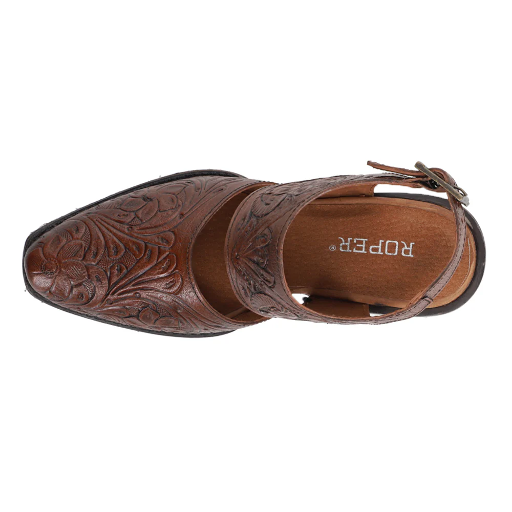 Dianna Tooled Snip Toe Mule Booties - Image 4