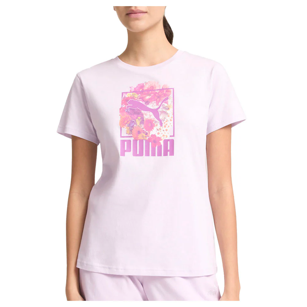 Digi Flower Crew Neck Short Sleeve T-Shirt - Image 3