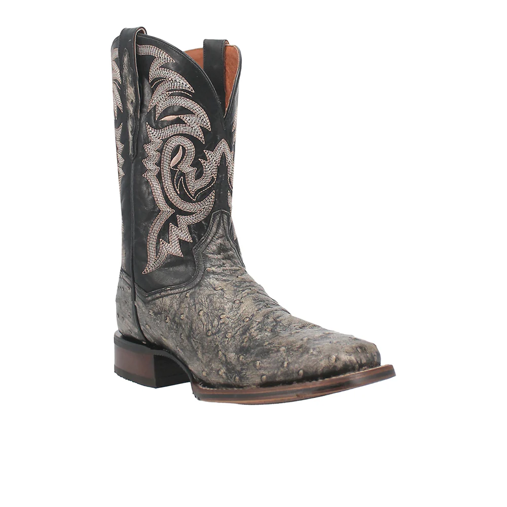 Dillinger Full Quill Ostrich Embroidered Square Toe Cowboy Boot - Image 2