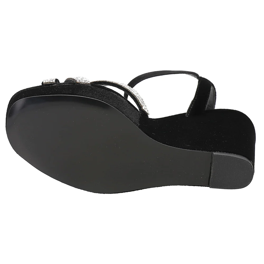 Dion Rhinestone Platform Wedge Sandal - Image 5